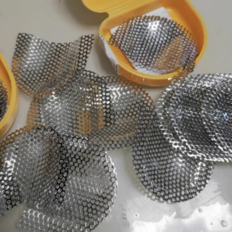 10Pcs Dental Lab Upper Lower Metal Palatal Reinforcement Mesh Impression Materials Thicken Net Tray for Acrylic Partial Denture