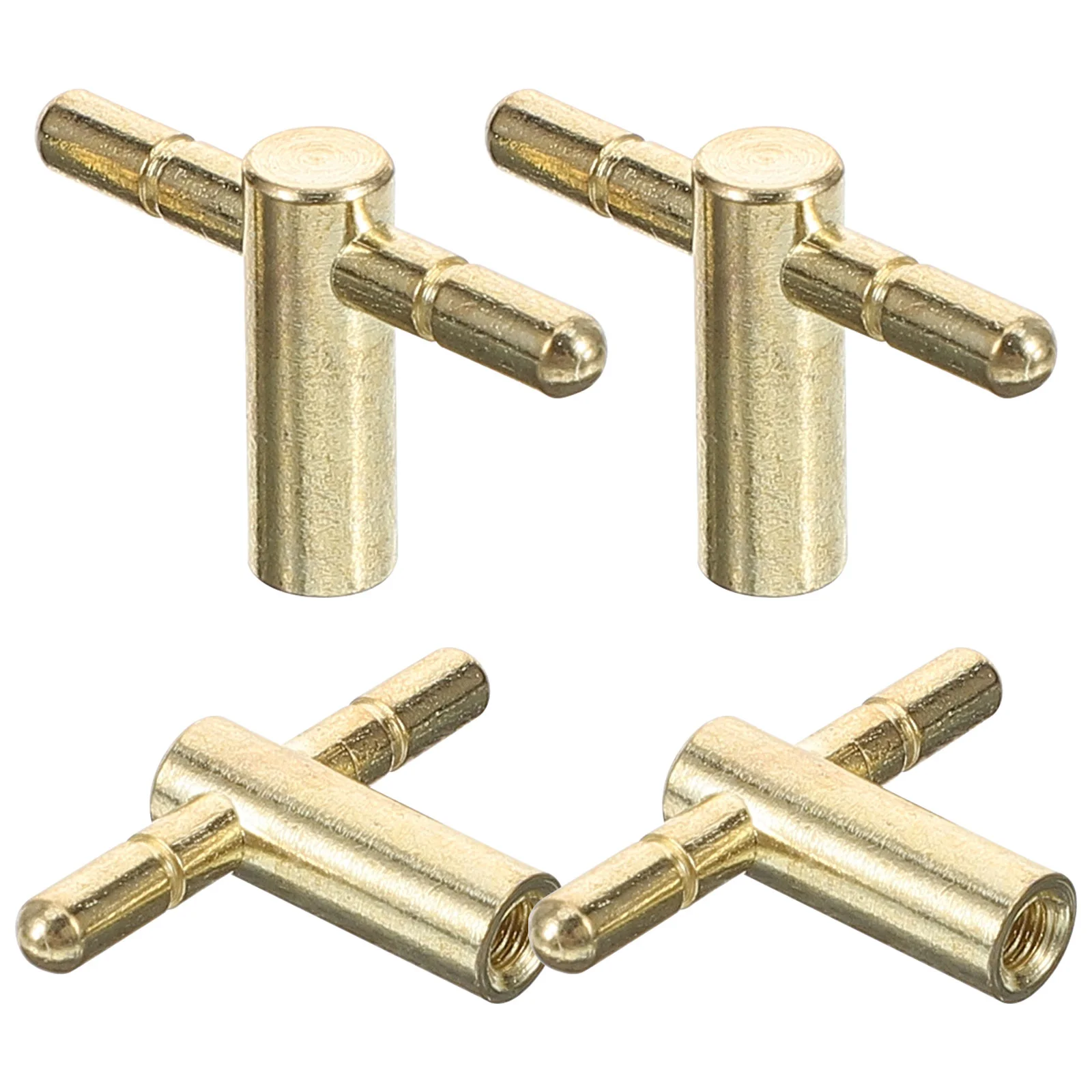 

4 Pcs Boxes Music Handle Windup Jewelry Toy Key Knob Musical Mechanism Golden Winding Keys For