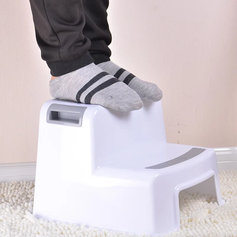 스텝2 Toilet Potty Training Kids 2 Step Stools Toddler Non-Slip Bathroom Potty Stool Car Styling табурет детский 2 ступени Step 2