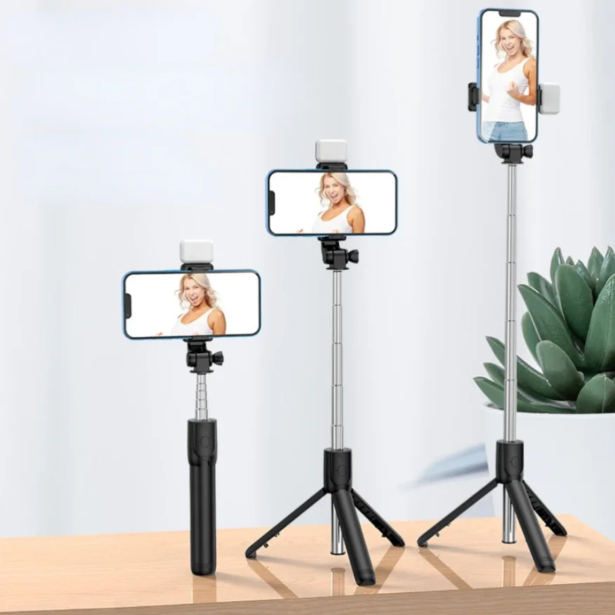 Trípode Extensible para Selfies, Trípode para Teléfono con Soporte para Selfies en Grupo/Transmisión en Vivo/Grabación de Video, Compatible con Todos los Teléfonos Celulares