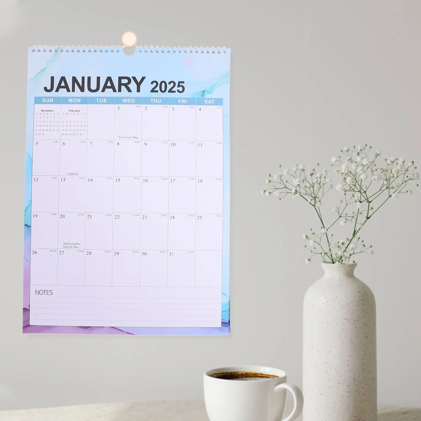 

2024 Wall Hanging Clear Printed Smooth Surface Long Term Use Appointment For Home Office Cute Home Accessory Large Wall