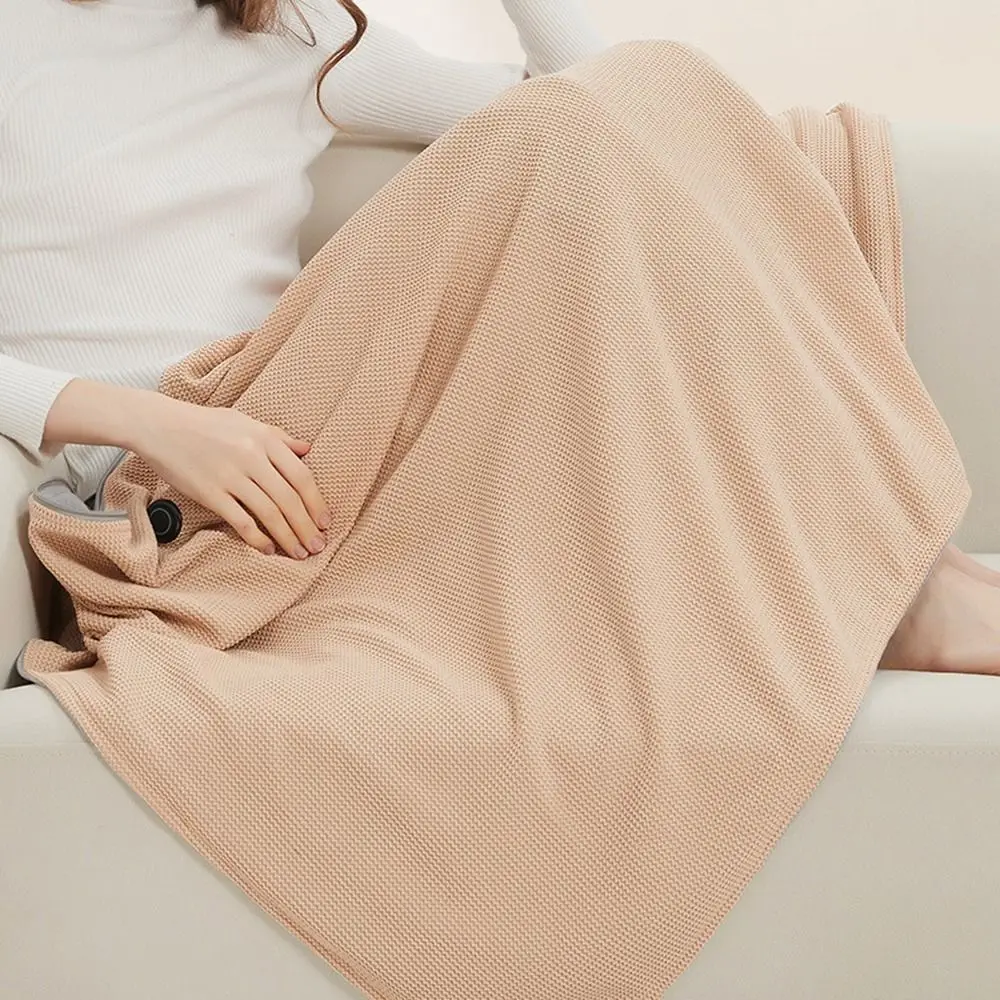 بطانية كهربائية ناعمة بسحّاب مع قبعة قابلة للتعديل 3 مستويات حرارية وشاح تسخين دافئ قابل للغسل بسرعة تسخين USB شال ساخن