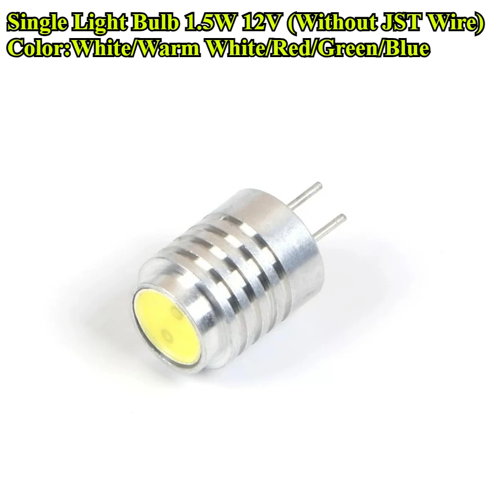 2/5/10Pcs/lot 1.5W Super Bright 12V LED Light Signal Searchlight with JST Plug for RC Drone Quadcopter Fixed-wing Aircraft Part