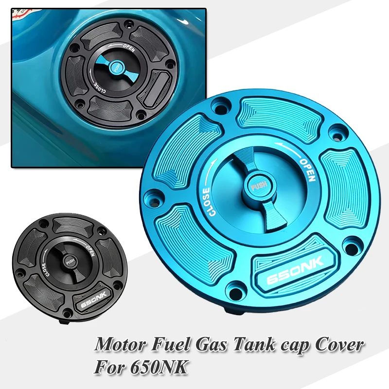 For 650NK NK650 650 NK Motorcycle Accessories CNC Fuel Gas Tank Cap Cover Aluminum Keyless