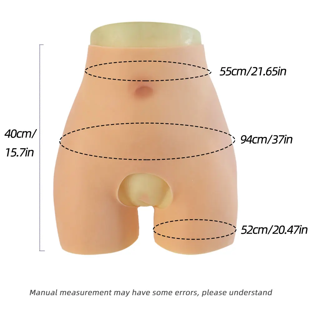 MUSIC POET High Waist Silicone Pants 0.8cm Big Sexy Fake Buttocks and Hips Enhancement Shapewear for Woman Realistic Ass Cosplay