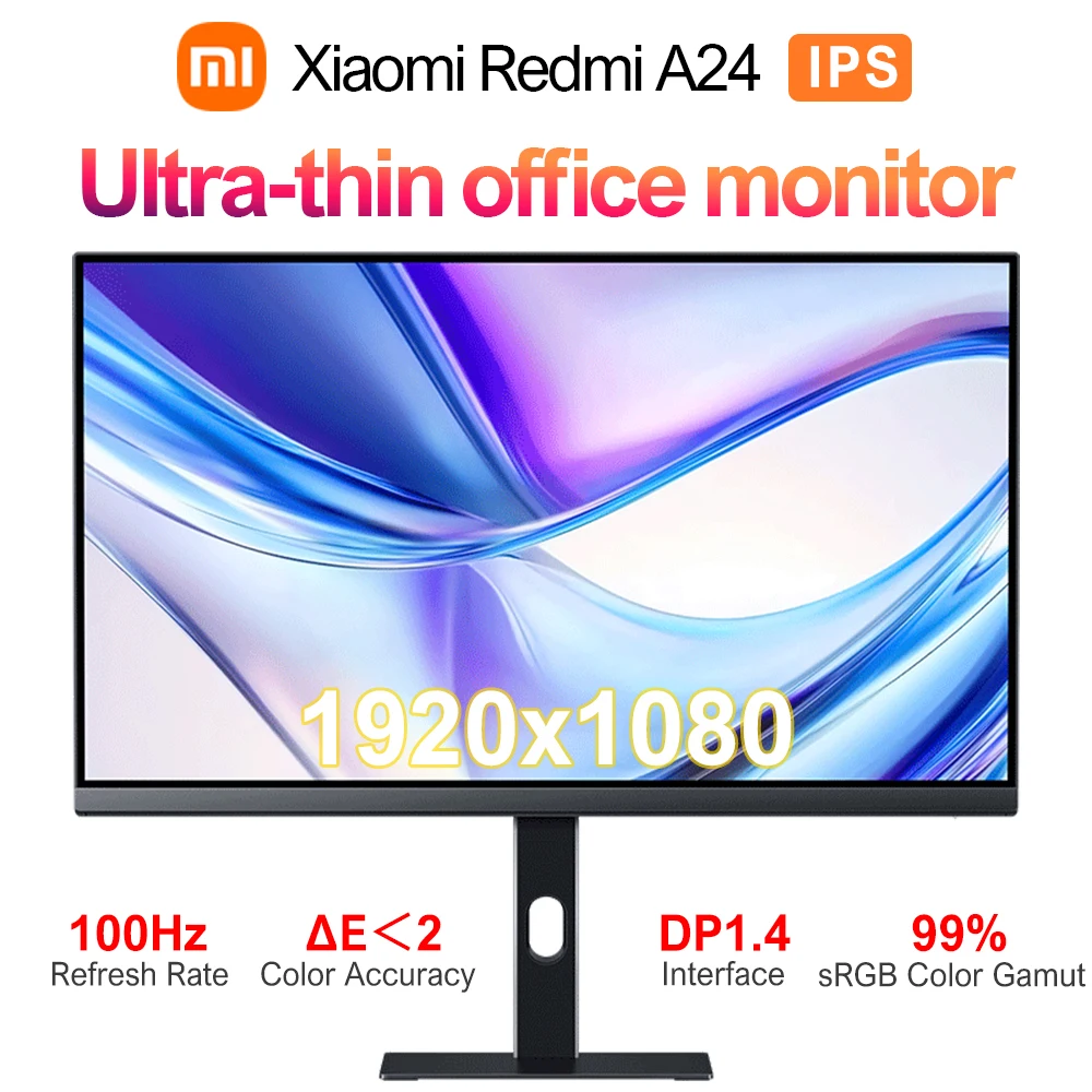 NEW Xiaomi Redmi Monitor A24 100Hz Refresh Rate IPS Screen 1920x1080 Resolution DP1.4 Three Micro-Edge Design Adjustable Stand