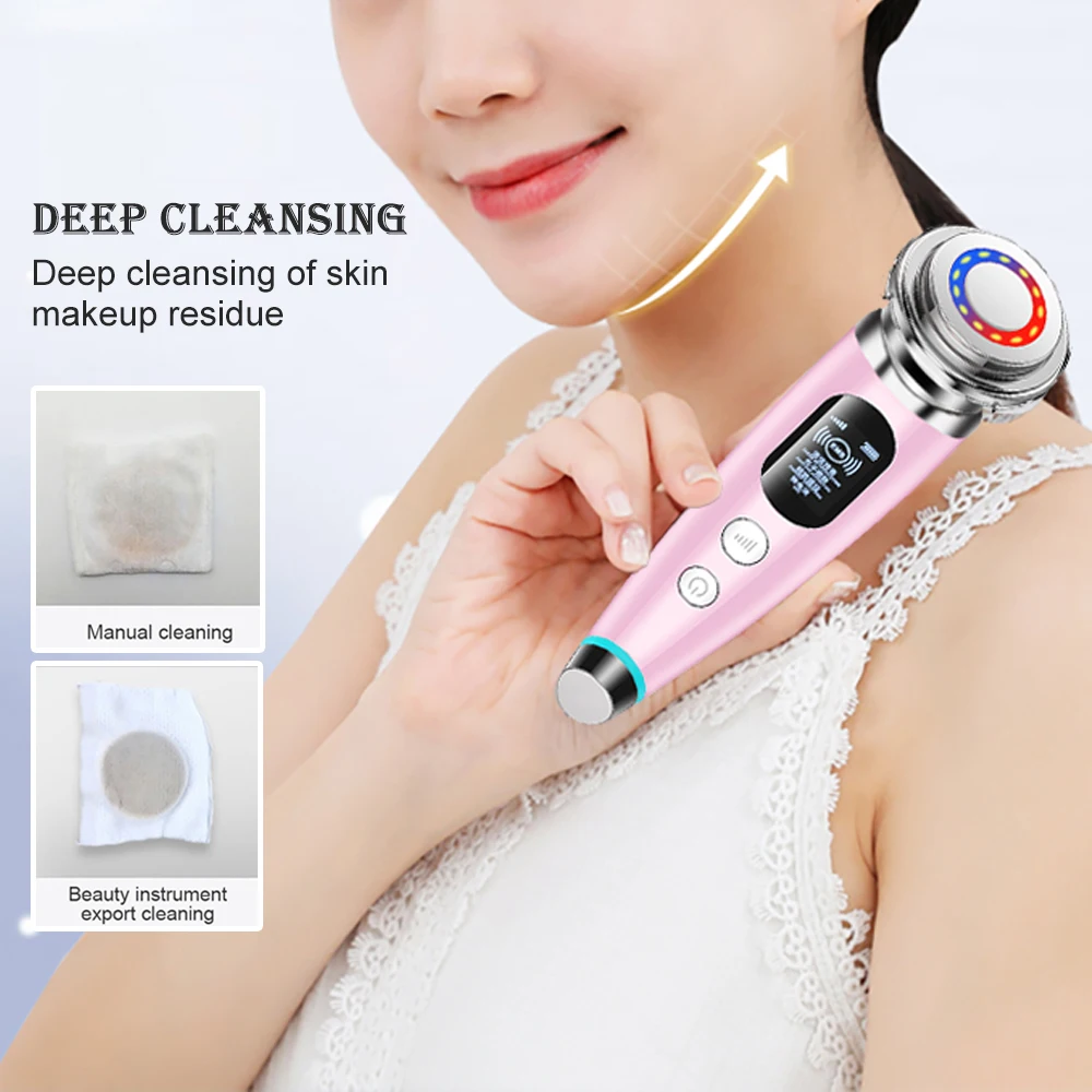 Rf Nâng Sóng Vô Tuyến Mặt Máy Xoa Bóp Các Thiết Bị EMS Microcurrents Nâng Chăm Sóc Da Dán Massage Mặt Làm Đẹp Dụng Cụ Máy