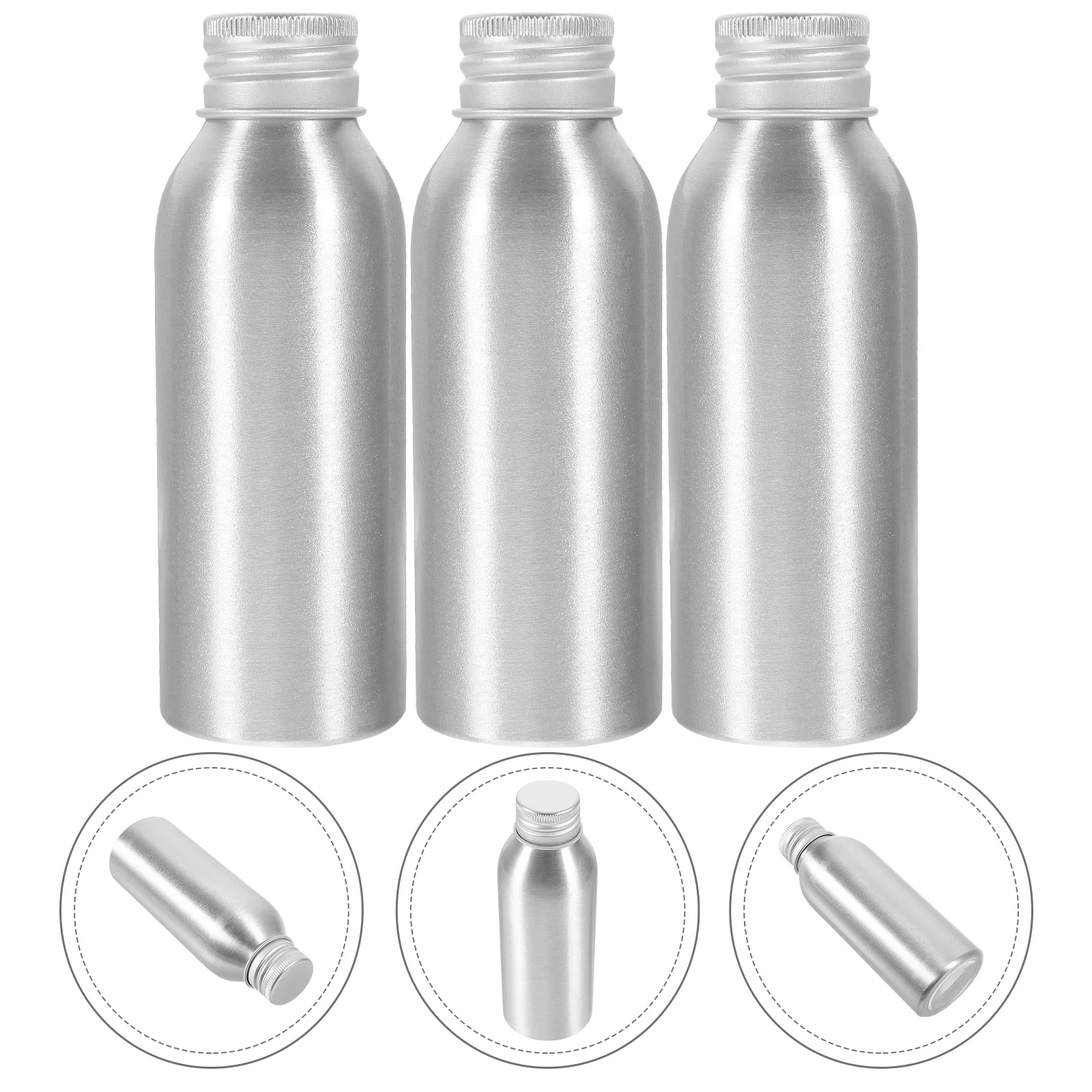 

3 Sets Aluminum Bottle Empty Perfume Mini Refillable Essential Oil Makeup Lotion Bottles Dispenser Travel