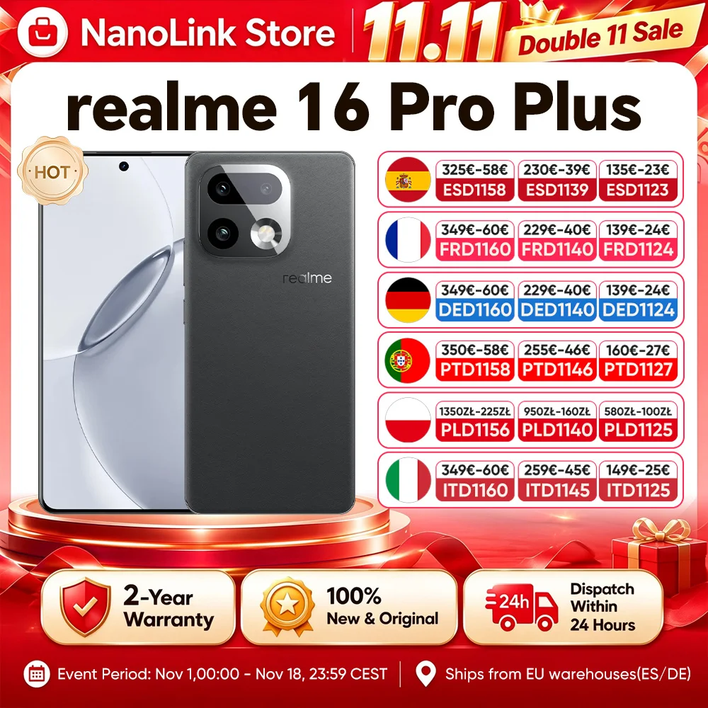 realme 16 Pro Plus Versión UE Teléfono, Smartphone 5G con Pantalla AMOLED 144Hz, Cámara 200MP OIS, Batería 7000mAh y Carga Rápida 80W, IP66/68/69, eSIM, NFC, Snapdragon® 7 Gen 4 - Imagen 10