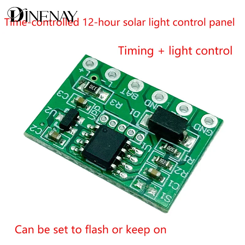 Time-controlled 12-hour Solar Lamp Controller 3.2V 3.7V Solar Lantern Controller Board Flash Light Circuit Board with Timing