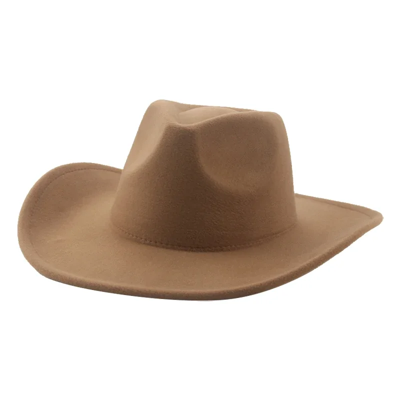 Cowboy Hat Hats for Women Man Hat Solid Panama Wide Brim Casual Western Cowgirls Khaki Black Jazz Caps Sombrero Hombre Sombreros