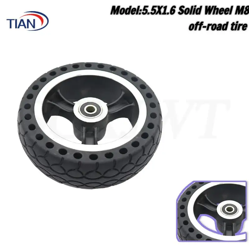 New Scooter Wheel Rear Hub For 5.5 Inch for  Xiaomi Mijia M365  Rear Hub  Solid Tyres Hollow Non-Pneumatic Tires Honeycomb