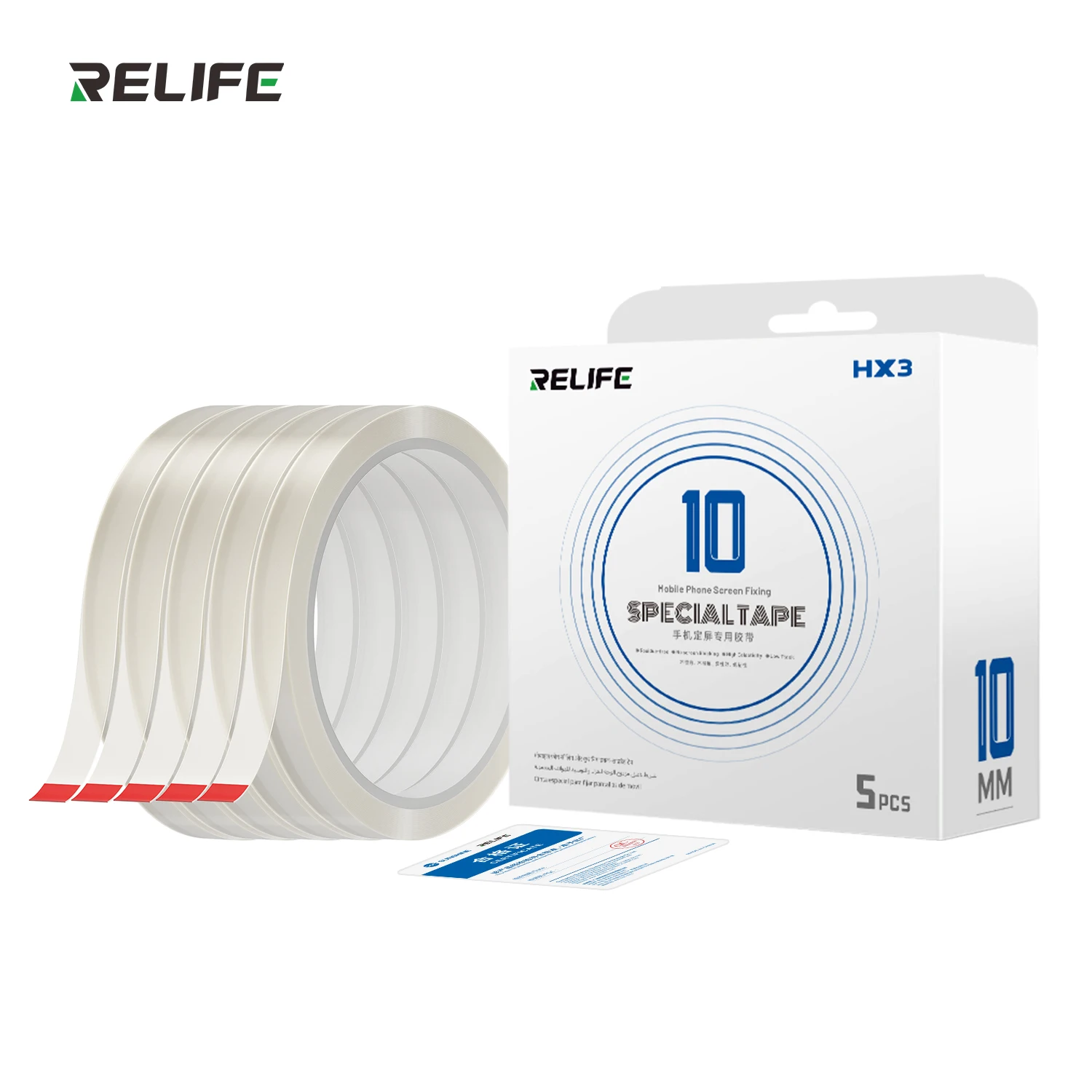 RELIFE HX3 Screen Fixing Tape Low Adhesion No Residue 6mm/10mm Width 40m Length for Phone Screen Back Cover Frame Repair Tool