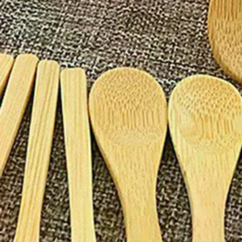 5Pcs Wooden Honey Spoon Ecofriendly Household Tableware Bamboo Kitchen Condiment Scoop Coffee Spoon Dessert Spoon Teaspoon