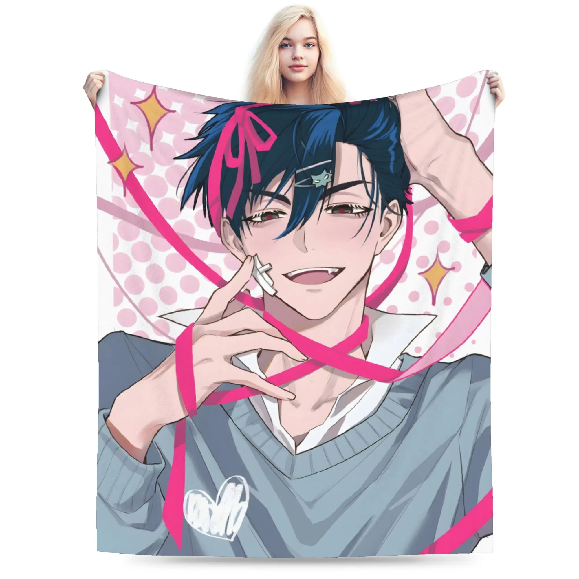 Alien Stages Anime Blankets Flannel Spring/Autumn  Portable Super Warm Throw Blankets for Sofa Outdoor Rug Piece