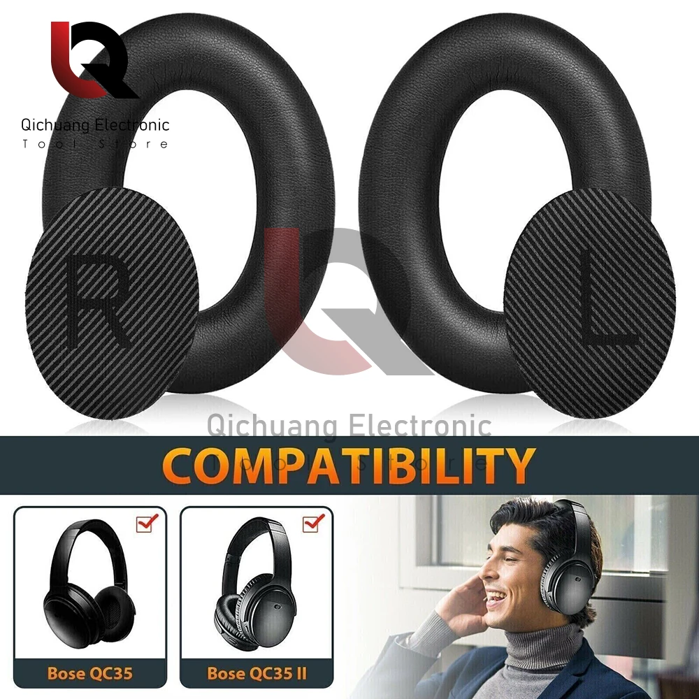 استبدال وسادات الأذن سماعات الرأس ل Bose quietcofort QC 2 15 25 35 وسادة الأذن QC2 QC15 QC25 QC35 سماعات أذن صوتية