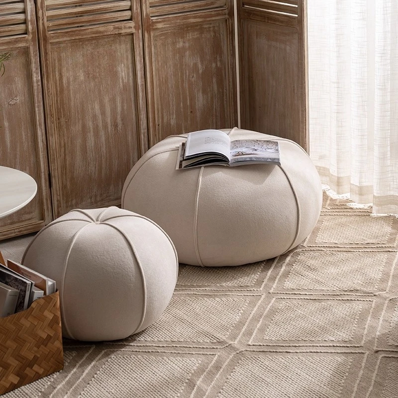 48x36 75x38 cm Cloth Modern living room sofa stool Footrest Hallway ottoman repose pied bureau Stools Ottomans Pumpkin stool