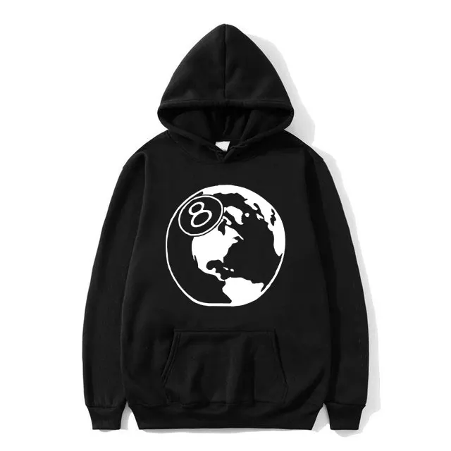 Vintage Earth 8 Ball 90s Graphic Hoodie Men Women's Fashion Oversized Sweatshirt Men's Fashion Streetwear Male Fleece Hoodies