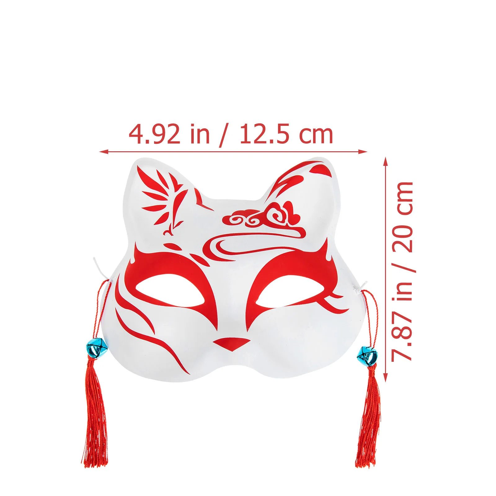 2pcs Fox Mask Delicate Half Face Reusable Animal Party Festival Accessory Portable Japanese Style Decorative Masquerade