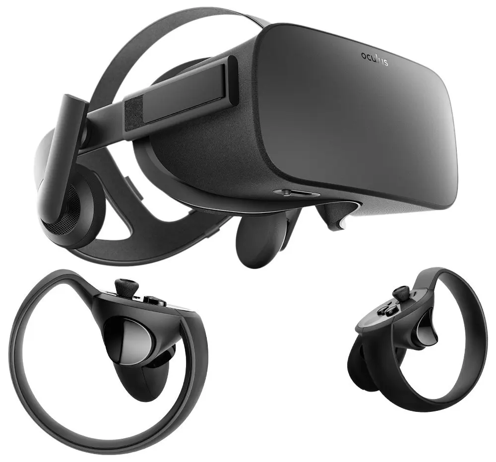 Virtual Reality Headset with Touch Controllers Pair (Left & Right) VR Motion for Meta Oculus Rift CV1