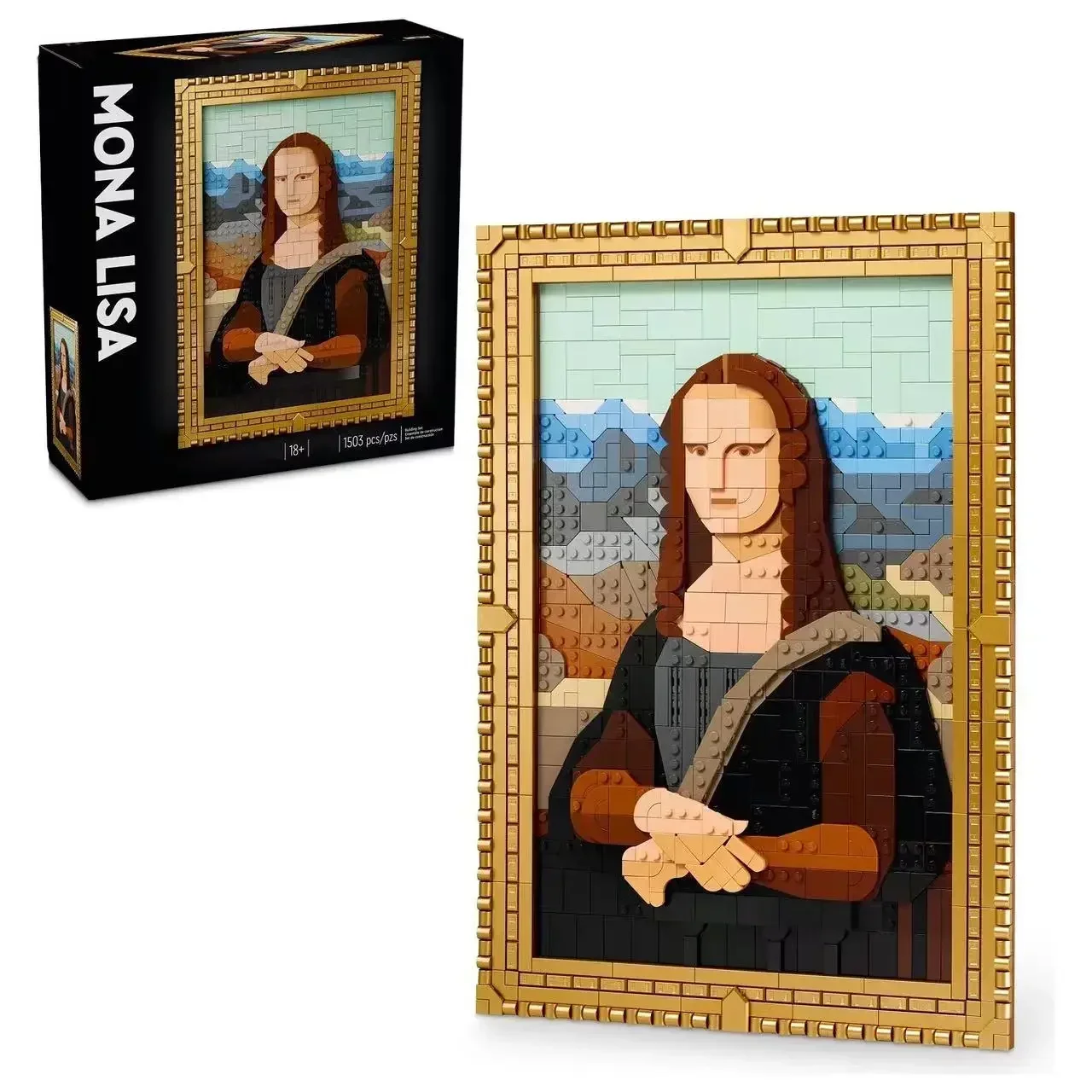 2024 NEW Art 31213 Art Mona Lisa Building Blocks World Famous Painting 3D Model Assemble Bricks Toys Christmas Gift Home Decor