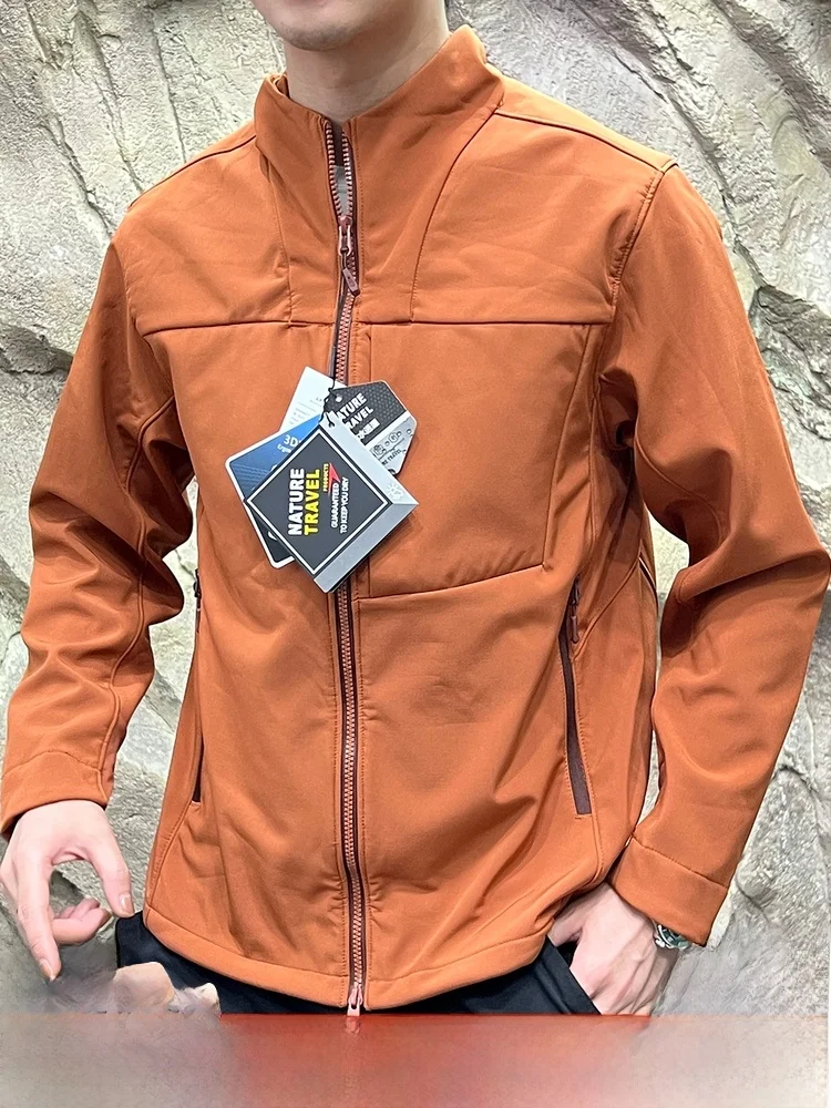 

Kai Series Replacement 3D Tailoring Fce Lined Stand Collar Waterproof Soft ell Jaet for Men Autumn Winter Sports Sle