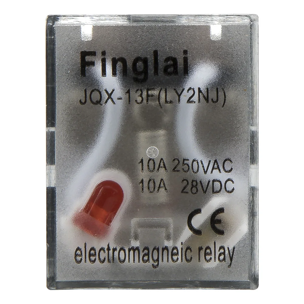 10pcs/lot JQX-13FL electromagnetic relay with LED indicator LY2 HH62P series AC 220V DC 24V 12V LY2NJ HH62PL HH62P-L