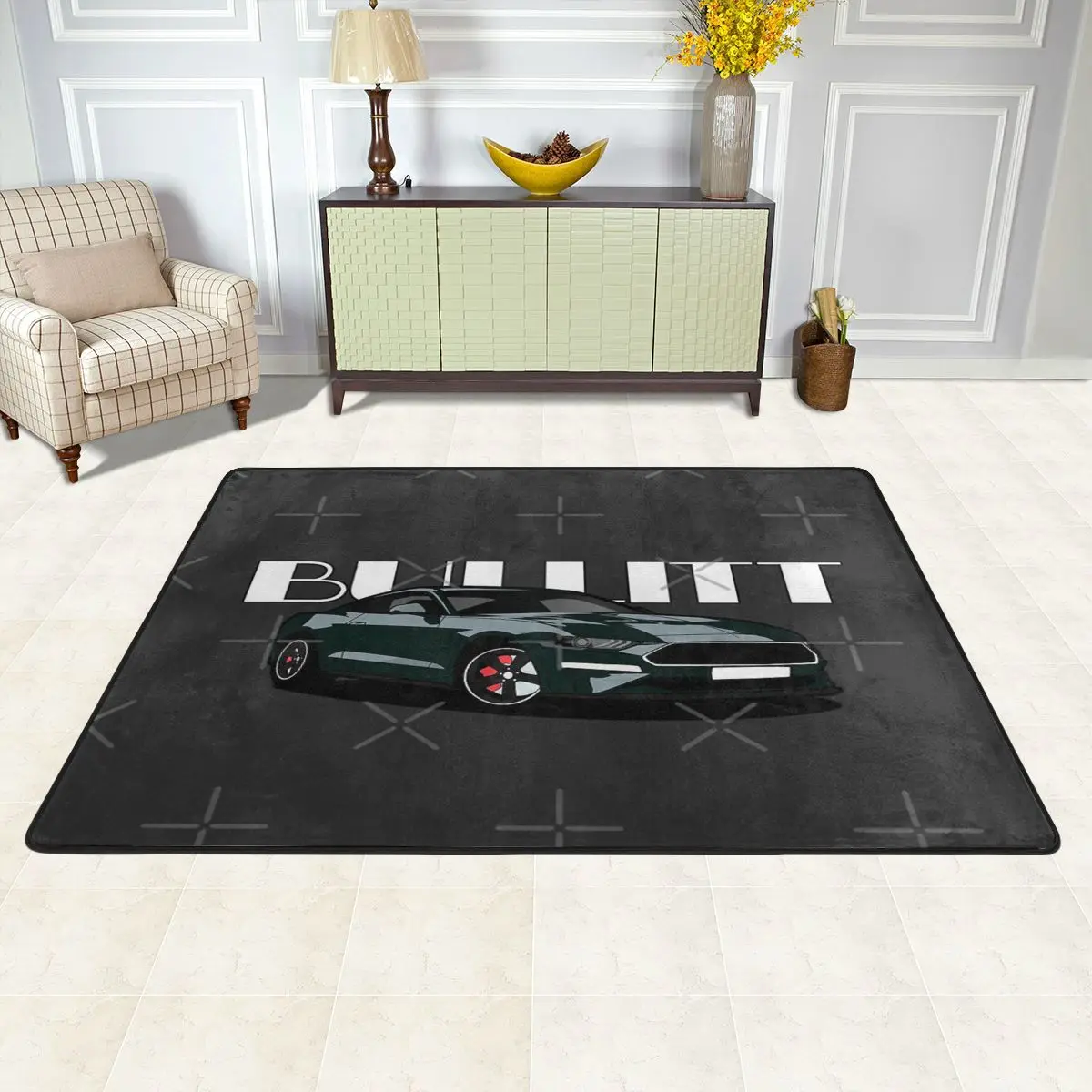 Bullitt Mustang Carpet Simple Cartoon Rug Carpet Leisure Kids Mat Cloakroom Anti-Slip