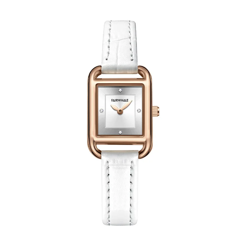 Ultra Thin Quartz Watch for Women with Hot Minimalist Light Luxury PU Strap Pin Buckle Waterproof Wristwatch