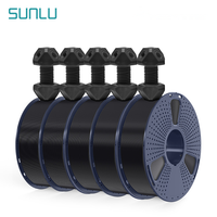 SUNLU Easy ABS Filament 5 Rolls 0.9KG/Spool 1.75mm 3D Printer Material Non-toxic Refill 2.2 LBS Accuracy +/- 0.03mm Fast Ship
