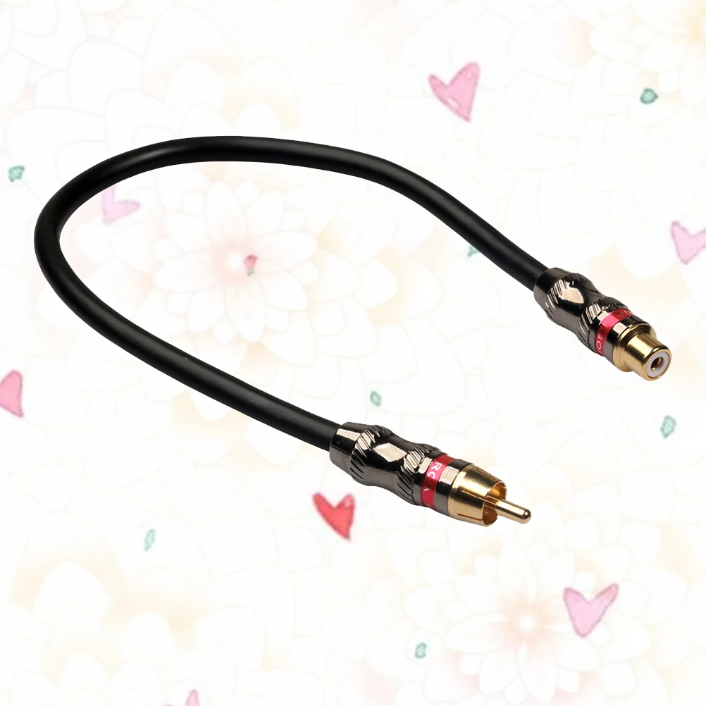 

0.3m Male to Female Audio Cable Adapter Converter Spliter Distributor Cord for Speaker Tablet Computer TR026MF-03 (Black)