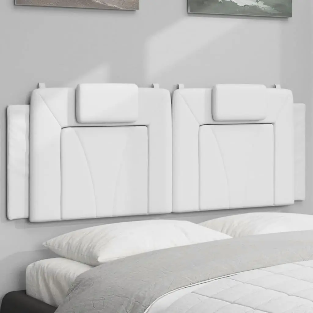 White Faux Leather 59.8'' Headboard Cushion for Extra Comfort & Style