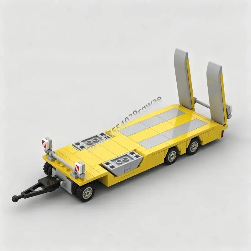 210PCS Low Loader Trailer MOC Vehicle Model Custom Puzzle DIY Assembly Building Blocks Educational Toy POpular Collection Gift