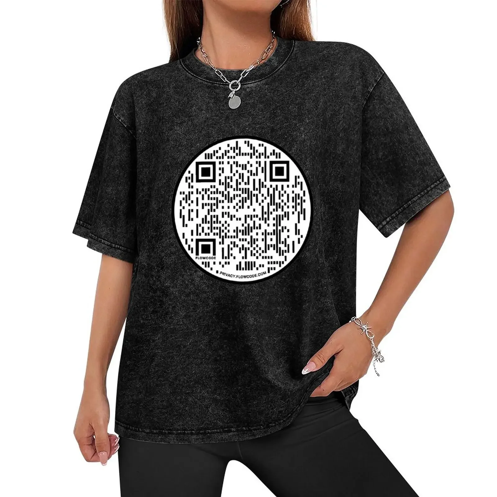 Rick Roll QR Code T-Shirt plus sizes man clothes vintage clothes mens shirts graphic tee