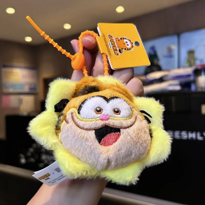 Kawaii Garfield Plush Toys Keychain Cartoon Backpack Pendant Soft Stuffed Doll Boy Girl Couple Birthday Gift Creative Peripheral