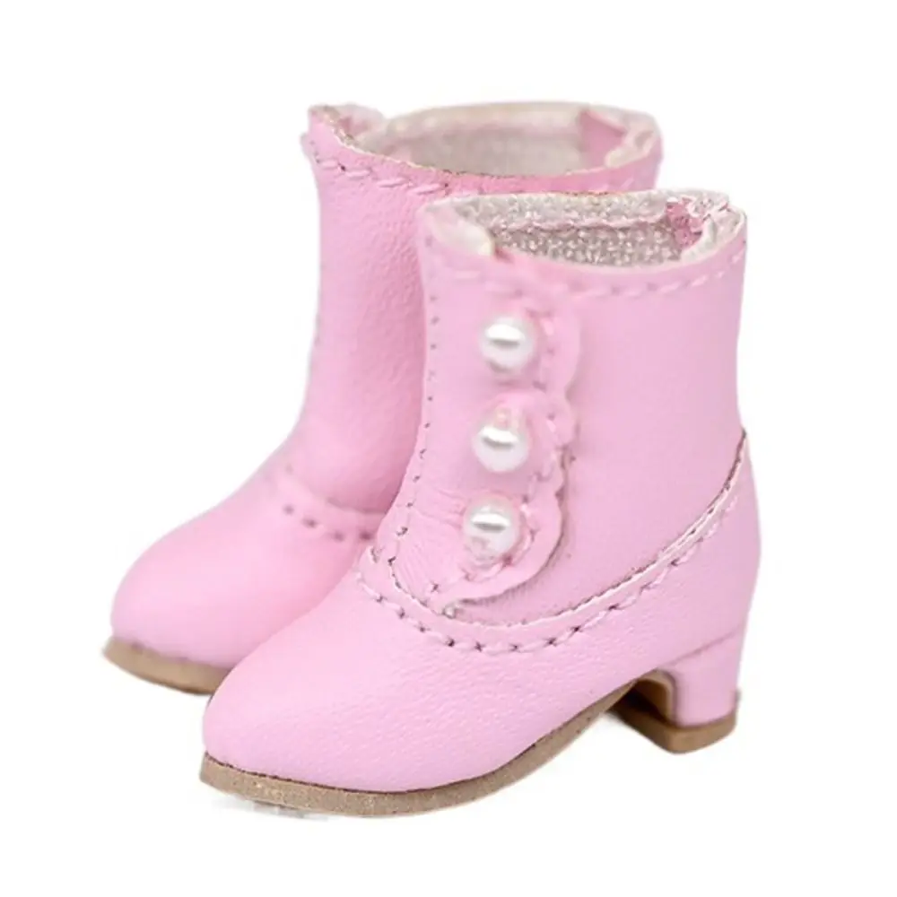 

1 Pair 1/12 Doll Shoes Toys Accessories Changing Dressing Game Mini High Top Boots Replacement Outfit Playing House for Ob11/Bjd