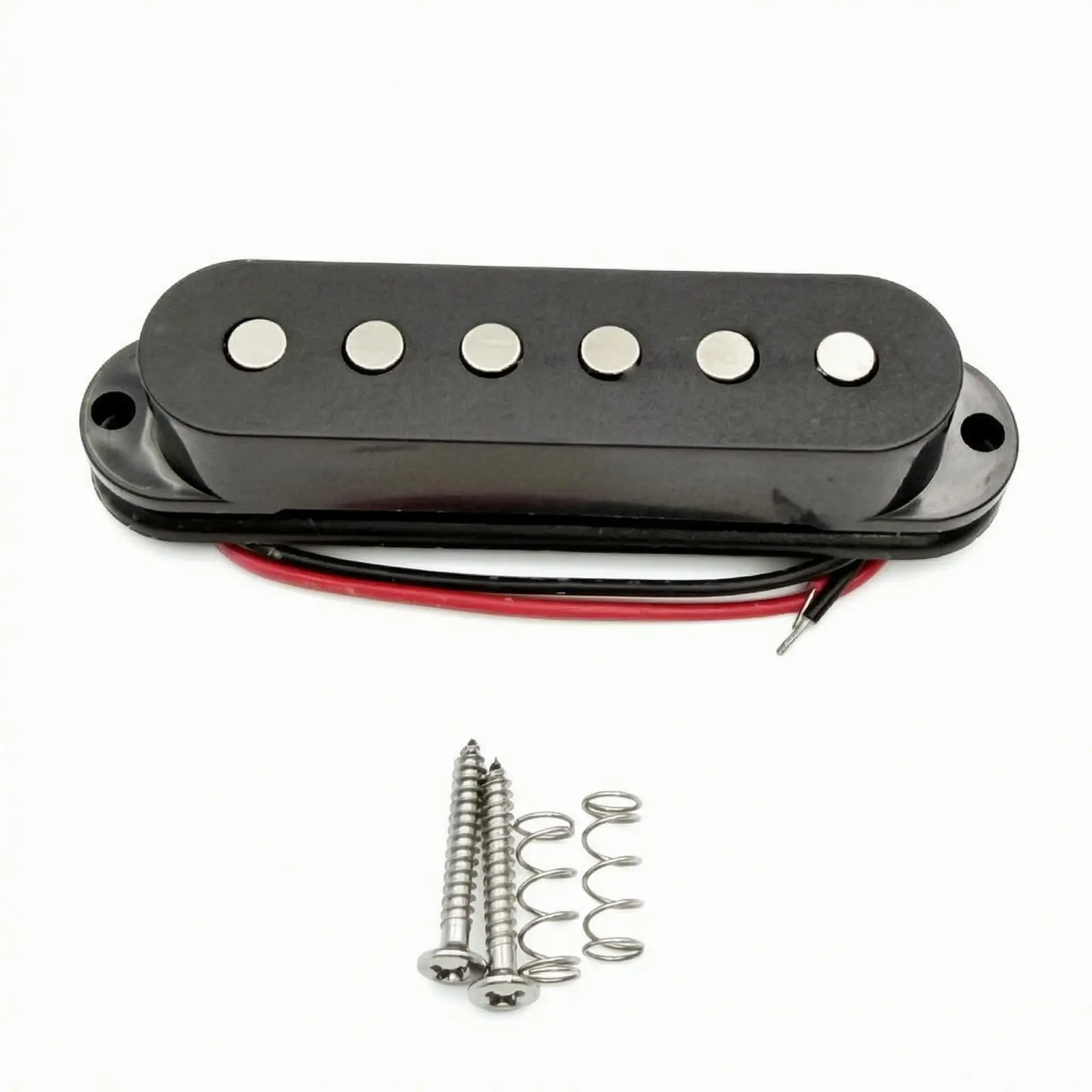 Electric Guitar Pickup Single Coil with Copper Winding Cover and Six Pole Pieces for ST SQ Guitar Builds and Repairs