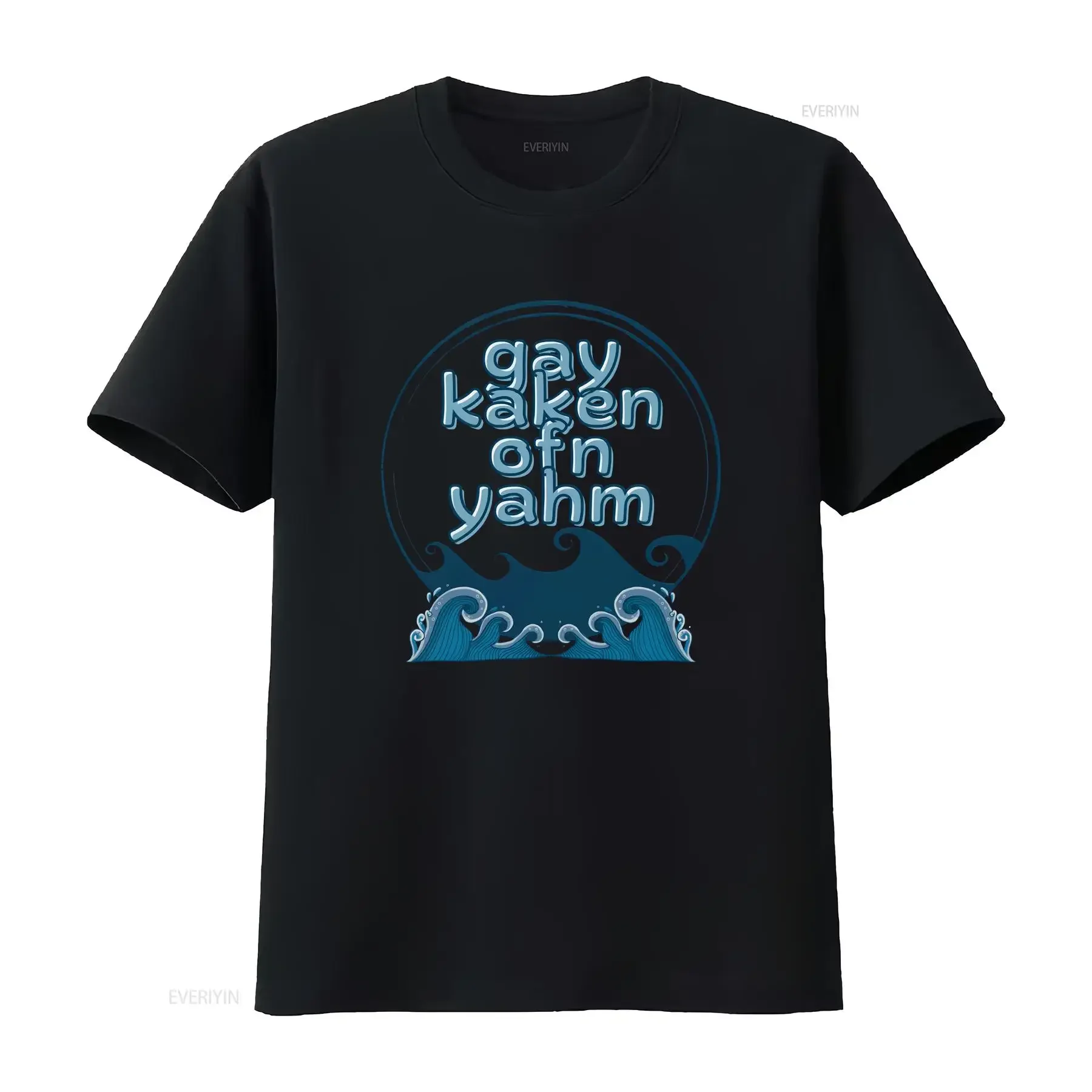 

Gay Kaken Ofn Yahm T Shirt Yiddish Humor Softstyle vintage Washed Stylish streetwear graphic designer clothes Casual Stretched