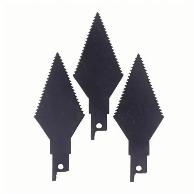 مجموعة تجديد 3 قطع، مزيل الجص ذو الشفرة المزدوجة من الفولاذ الكربوني عالي الجودة لمنشار ترددي، تنظيف مفصل البلاط بكفاءة