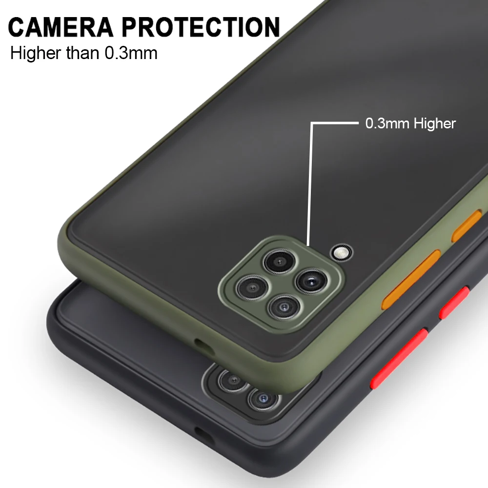 Sumsung A13 4G Case Hard PC Matte Soft TPU Bumper Phone Cover for Samsung Galaxy A12 A 12 13 12A 13A 2022 Camera Protect Coque