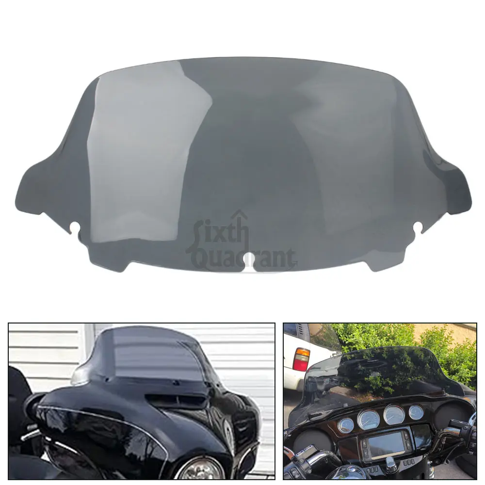 

10.5" Wind Splitter Fairing Windscreen Windshield for Harley Touring Electra Street Glide Tri Glide 2014-later Motorcycle, Smoke