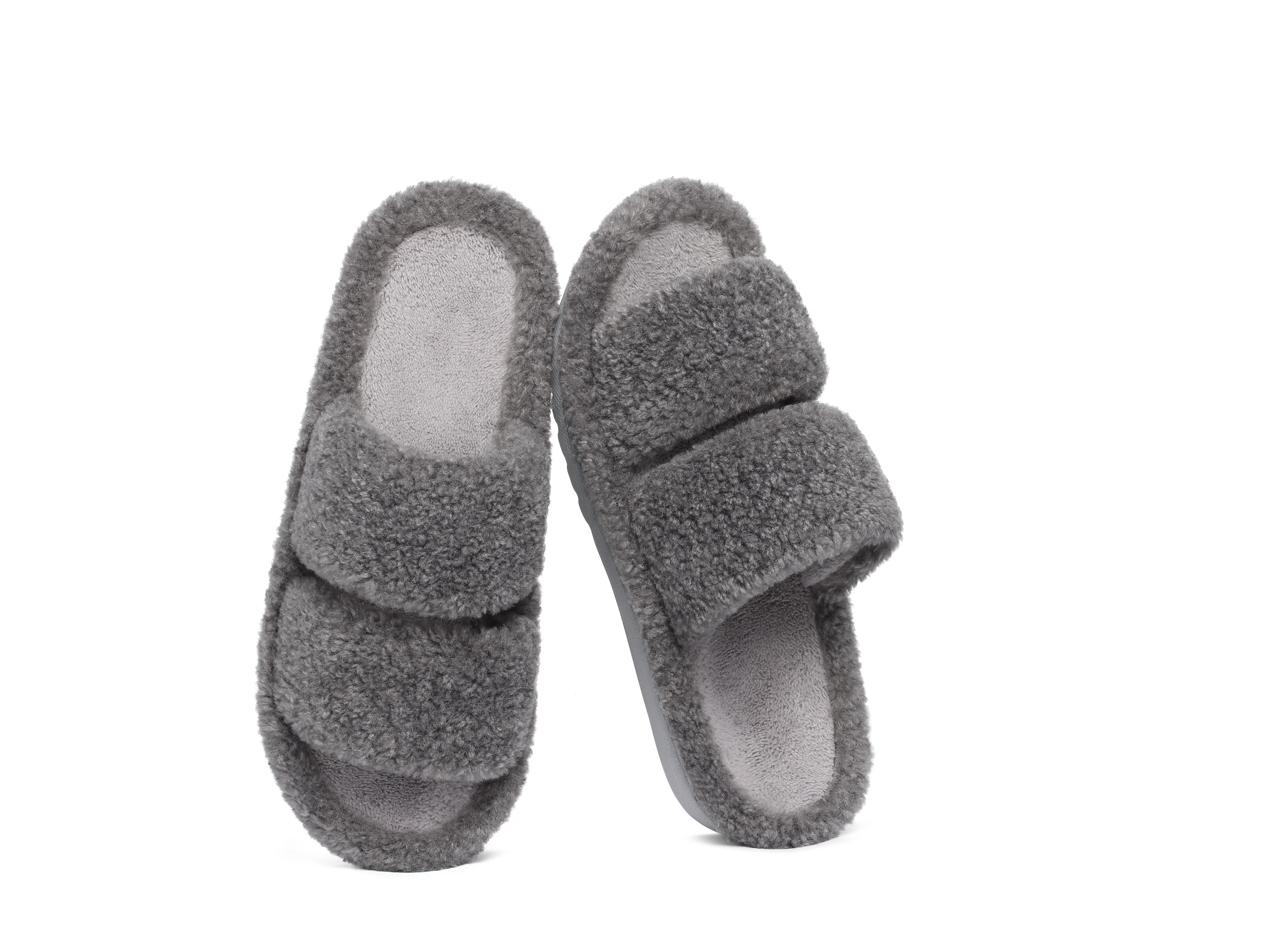 Smile Winter Mode Damen Hausschuhe Anti-Rutsch Weiche Sohlen Haus Rutschen Freizeit Rutschen Plüsch Futter Warme Casual Damen Hausschuhe – Detail 8
