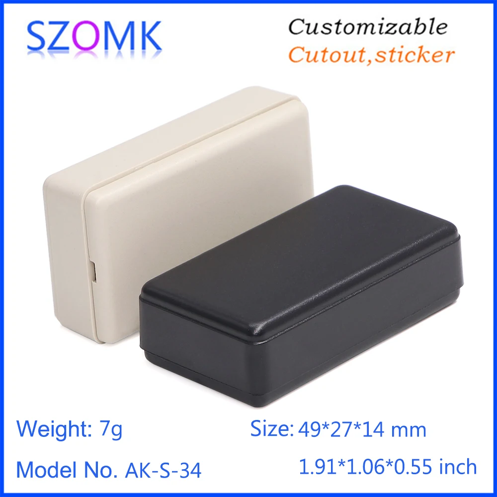 6Pieces a lot  plastic junction box 49*27*14mm abs plastic electronics junction case abs plastic junction box for pcb board