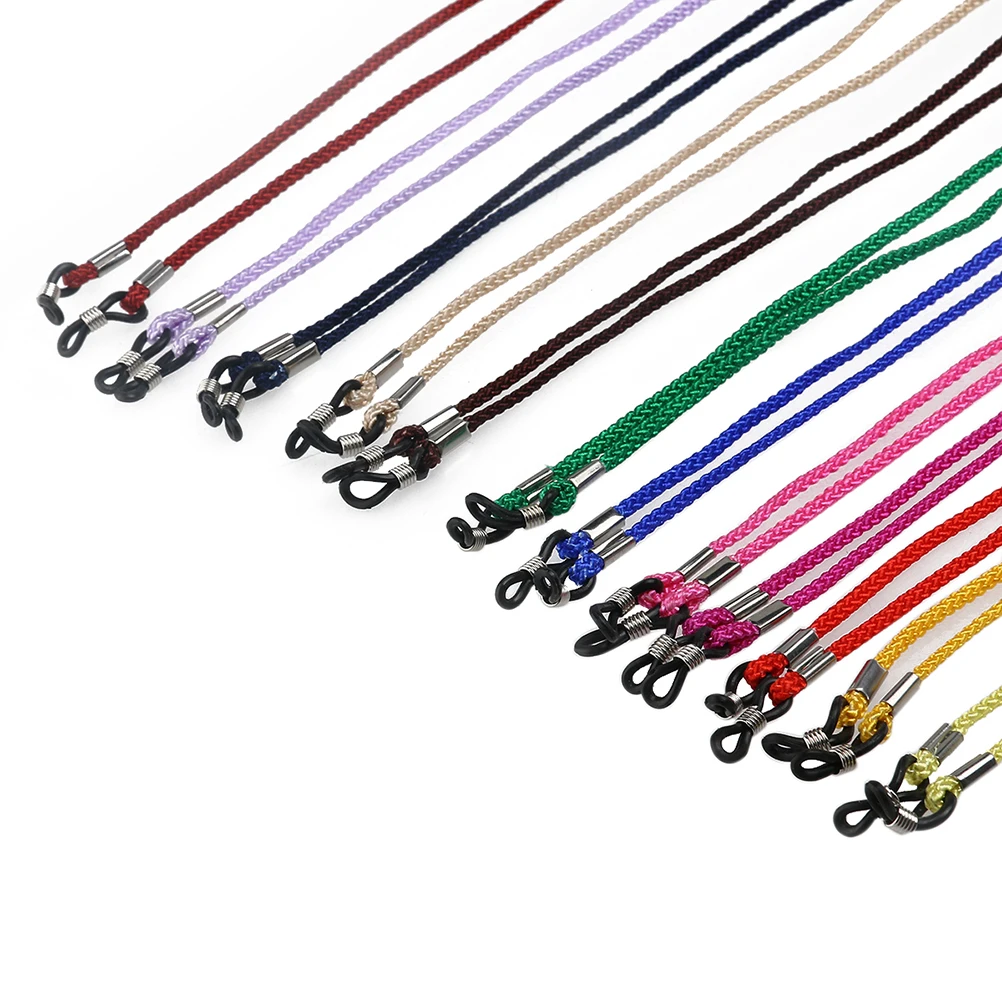 

24pcs Nylon Glasses Cord Colorful Thick Eyewear Rope Spectacles Anti-slip Nylon Chain Stylish Glasses Lanyard Rope (Random Color