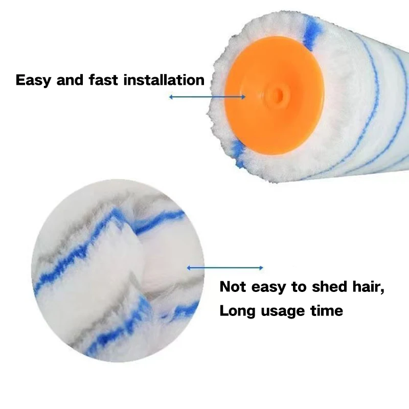 10PCS/Set 9 inch Paint Roller Brush Kit Middle Hair Polyester Nap 18mm Painting Tools For Wall Decoration 340x23mm Mini Roller