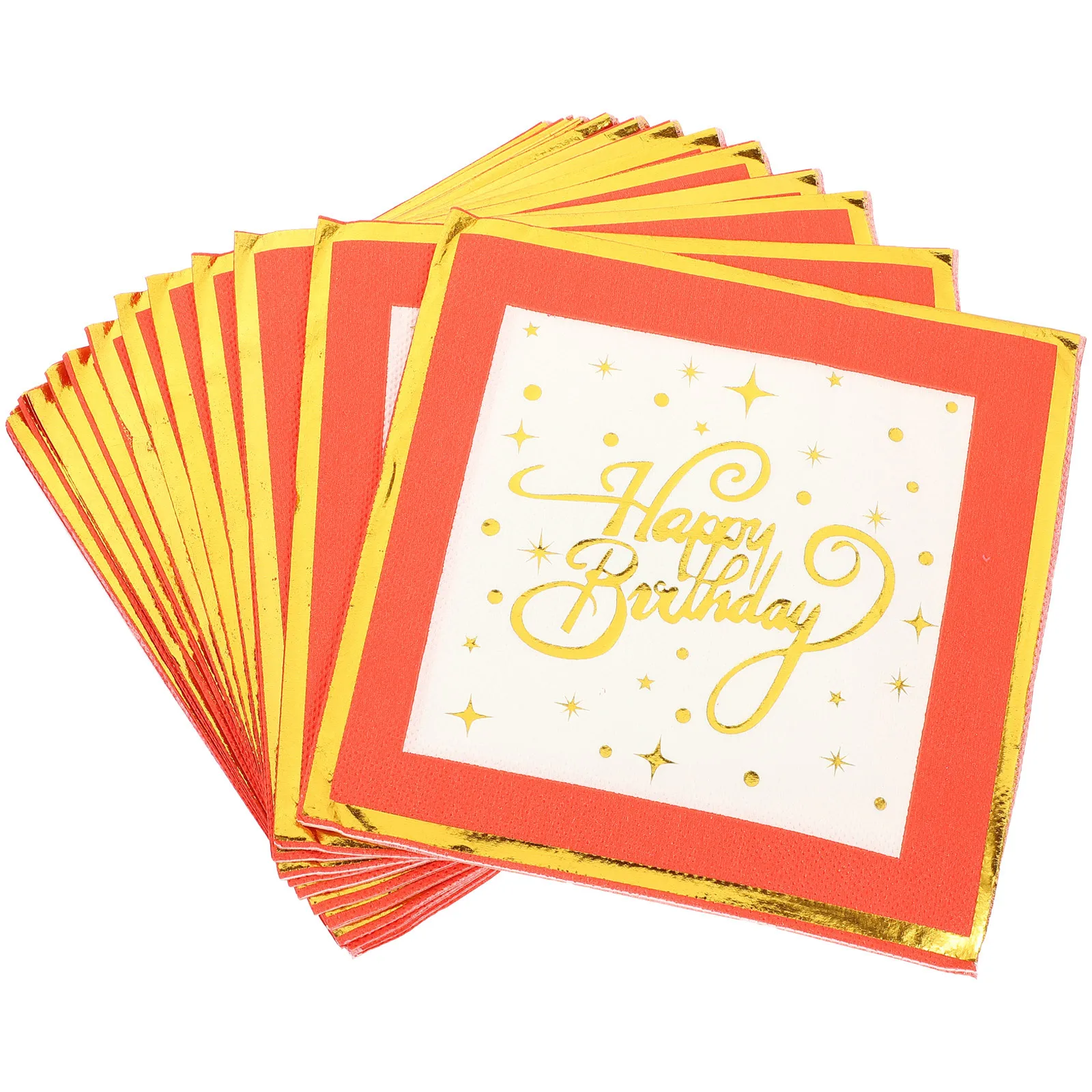 16 pezzi di tovaglioli stampati di buon compleanno di carta a 2 strati decorativi per la festa di nozze, baby shower, cene, tovaglioli per feste