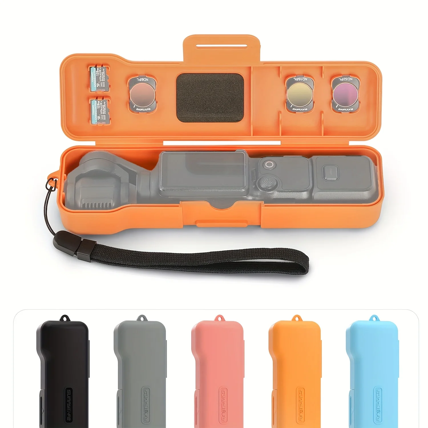 For DJI Osmo Pocket 3 Protective Shell Case Anti Dust Camera Lens Cover Compact Storage Bag Box With LanyardAccessories
