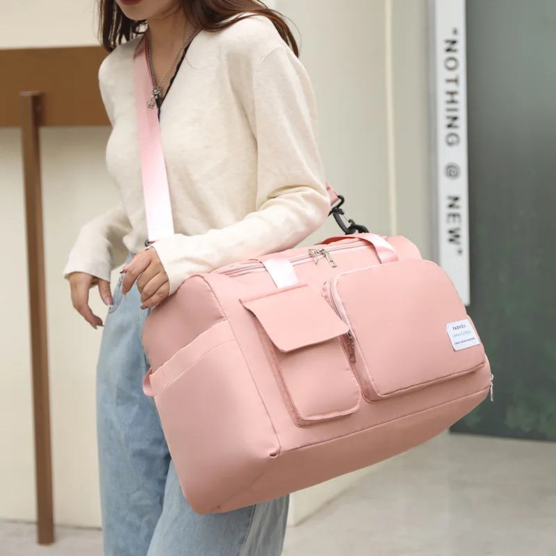 

Fashion Travel Bag Large Capacity Diagonal Span Backpack Lightweight Dry Wet Separation Storage Bag Bags for Woman Spring Summer