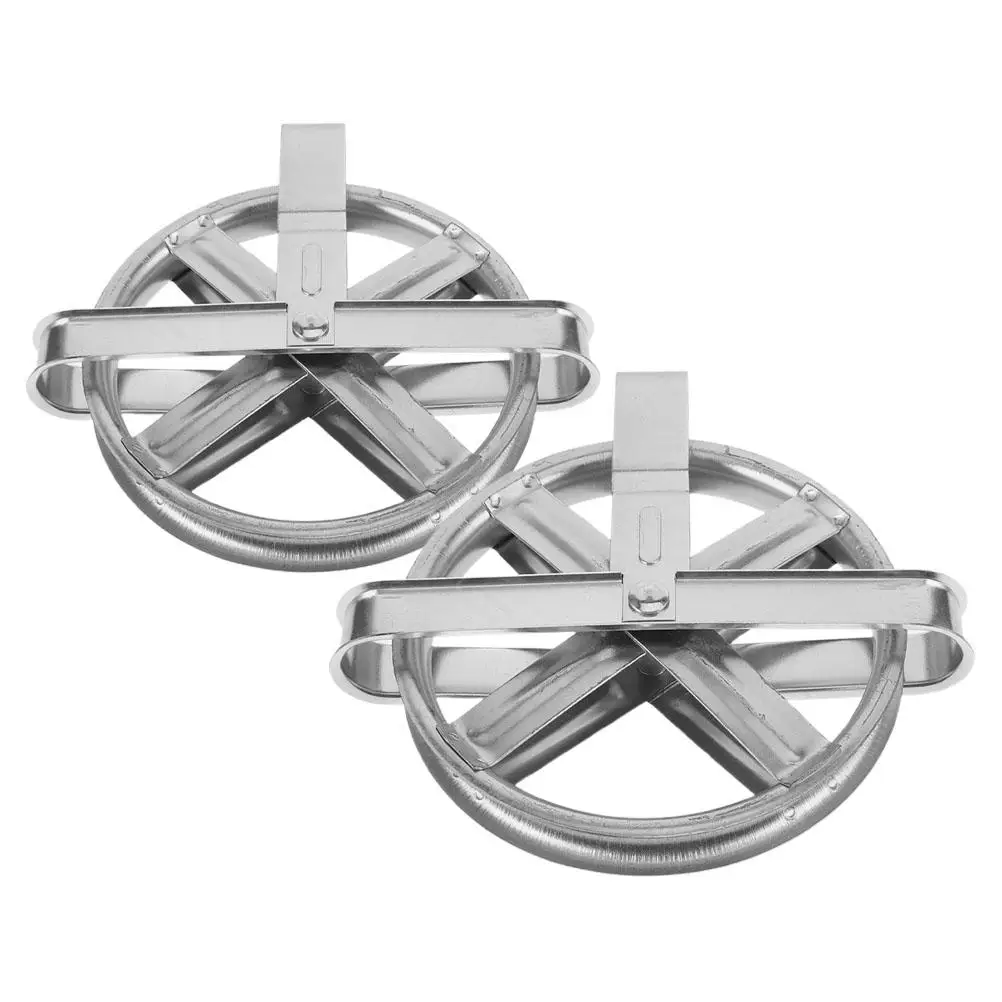 

2 Pcs Heavy Duty Iron Deep Groove Outdoor Rope Puller Weatherproof Metal Pulley For Drying System Laundry Line Cable Pulley High