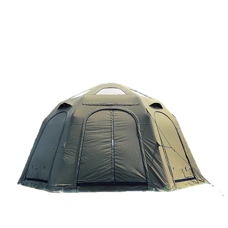 Inflatable tent hexagonal spherical camping outdoor 360-degree view thickened windproof travel free construction waterproof